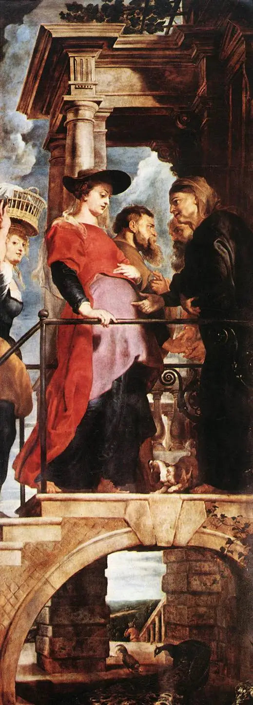 La Visitation (panneau gauche du triptyque) - Peter Paul Rubens image 1 reproduction d’œuvre d’art à l’huile