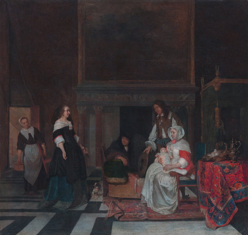 La visite à la crèche - Gabriel Metsu