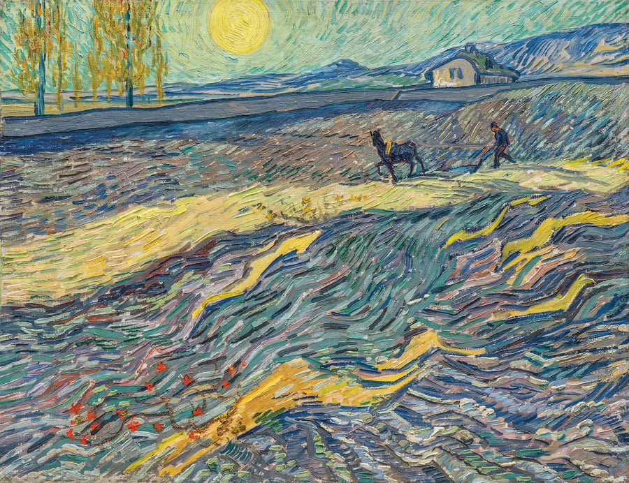 畑で働く農夫 - Vincent van Gogh