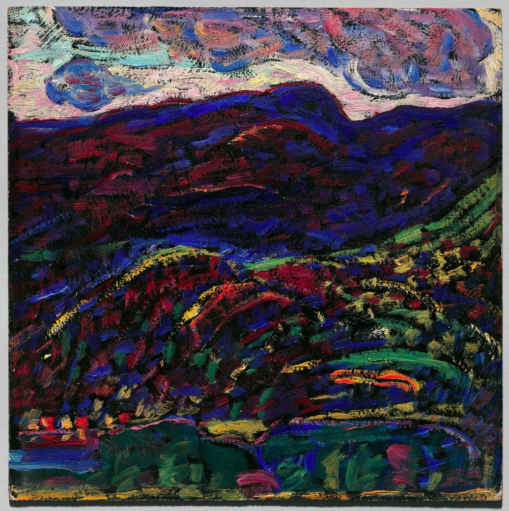Lac Kezar, soirée d'automne - Marsden Hartley image 1 copie peinte à la main à l’huile