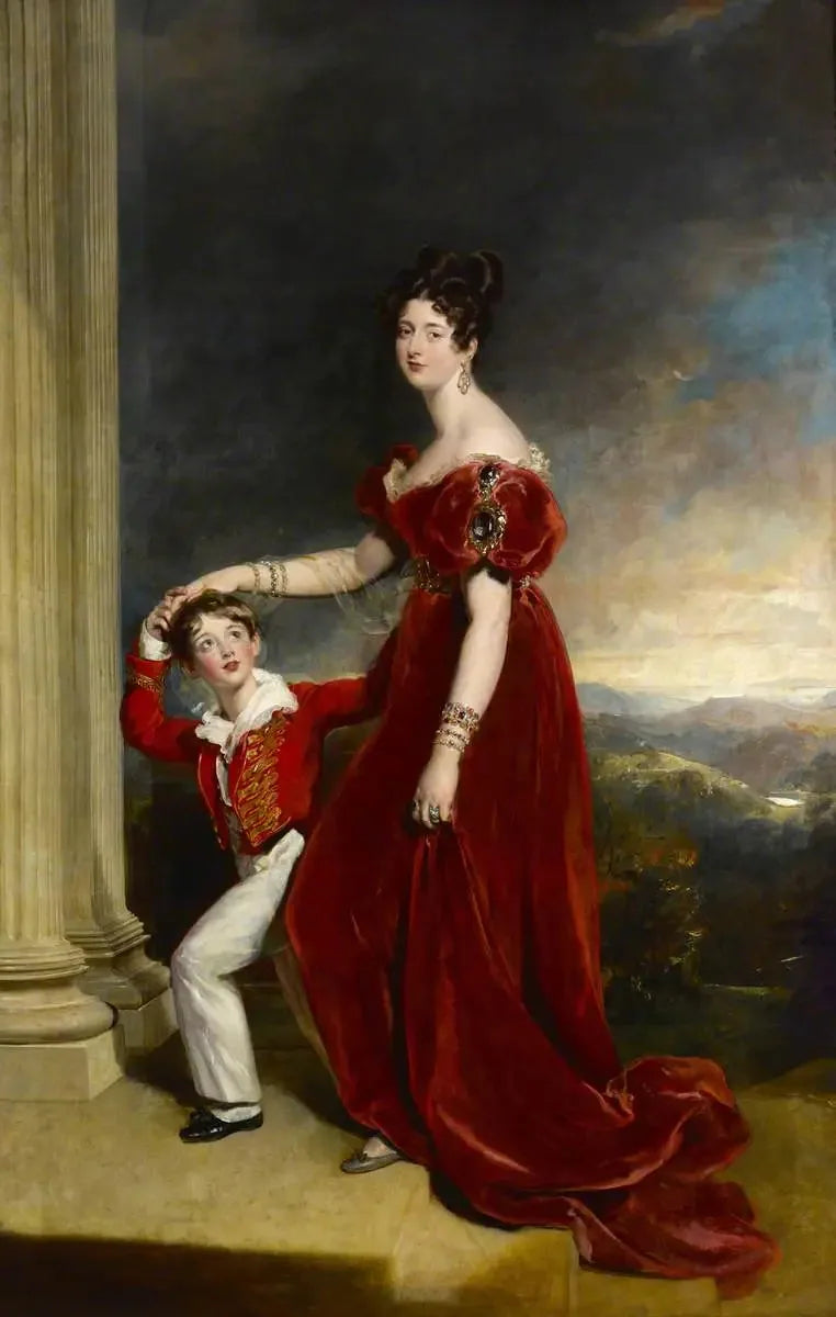 レディ・フランセス・アンヌ・エミリー・ヴェイン＝テンペスト、ロンドンダリー侯爵夫人（1800-1865）とその息子ジョージ・ヘンリー・ロバート・チャールズ・ウィリアム・ヴェイン＝テンペスト、シーハム子爵、後のロンドンダリー5代侯爵（1821-1884） - トーマス・ローレンス