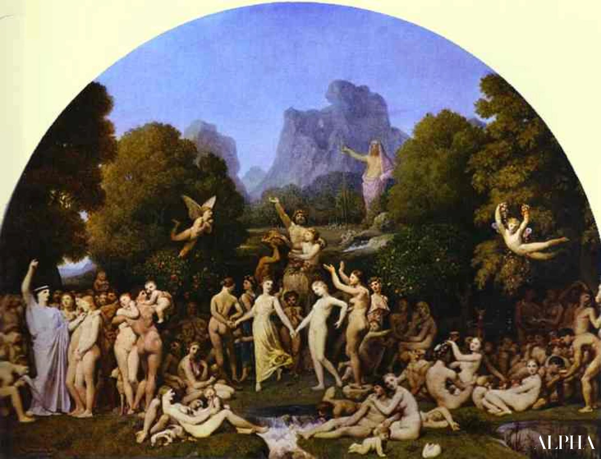 L'âge d'or - Jean-Auguste-Dominique Ingres - Reproductions de tableaux et peintures haut de gamme