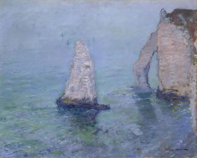 Reproduction du tableau « L'aiguille de roche et la porte d'Aval, Étretat - Claude Monet » par Alpha Reproduction en peinture à l’huile