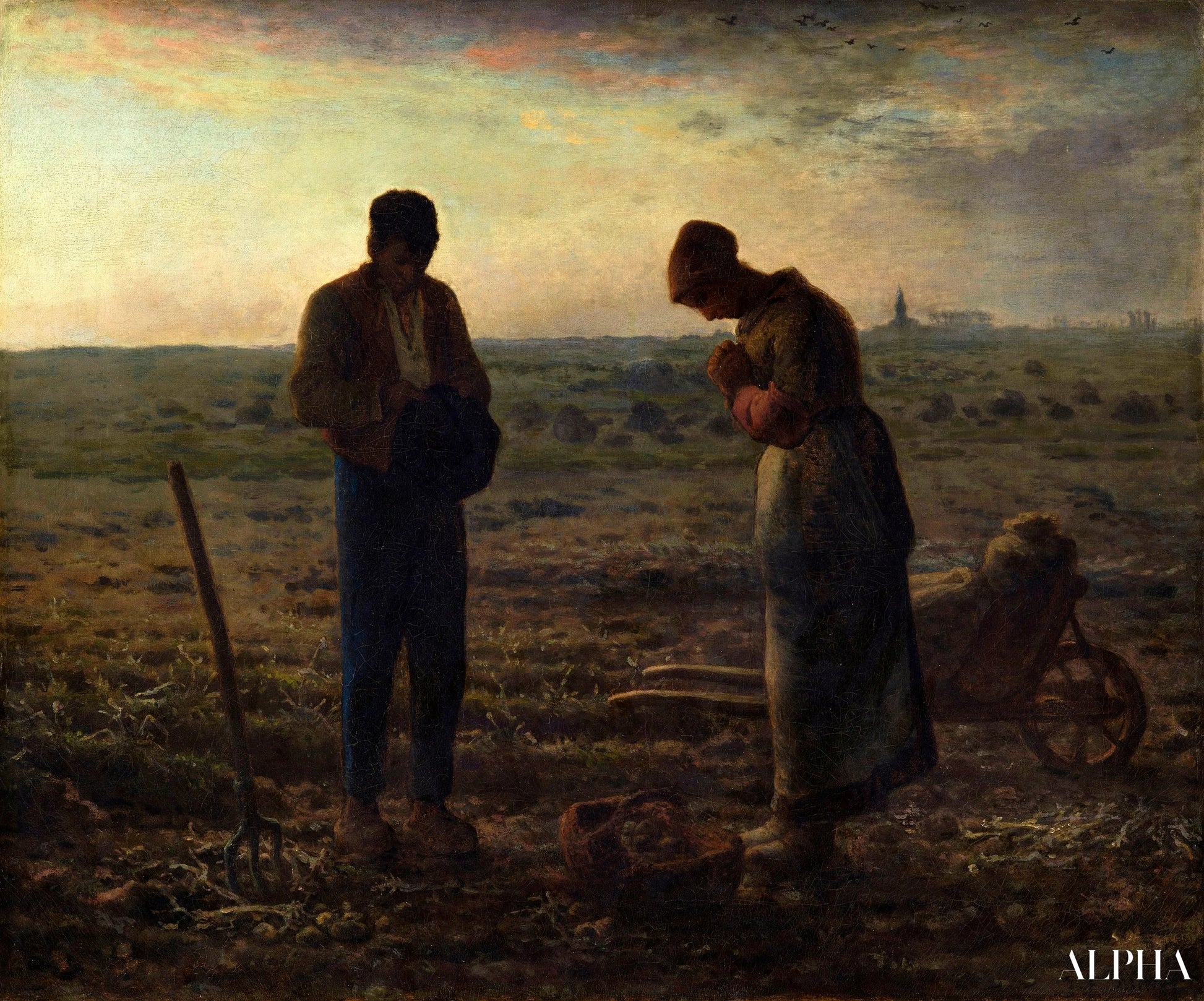 L'Angélus - Jean-François Millet - Reproductions de tableaux et peintures haut de gamme