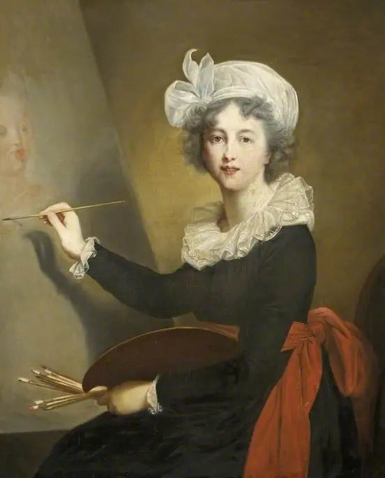 アーティストの作業中（自画像） - エリザベス・ヴィジェ・ル・ブラン

Source:
L'artiste au travail (autoportrait) - Élisabeth Vigée Le Brun