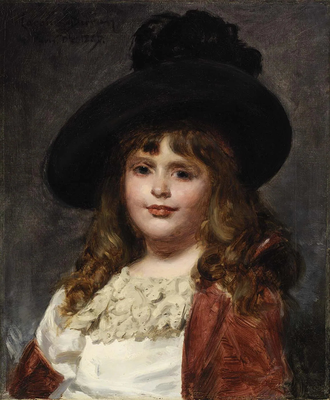 Laura à sept ans - Carolus-Duran image 1 tableau peint à l’huile sur toile