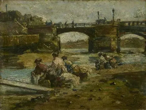 Laveuses - Eugène Boudin image 1 reproduction artisanale de tableau