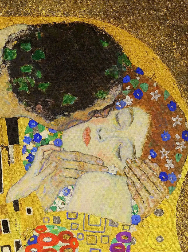 💋 接吻（ディテール IV）– グスタフ・クリムト（1907-1908）
