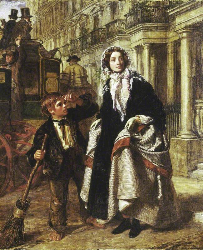 Le balayeur mendiant - William Powell Frith image 1 reproduction d’œuvre d’art à l’huile