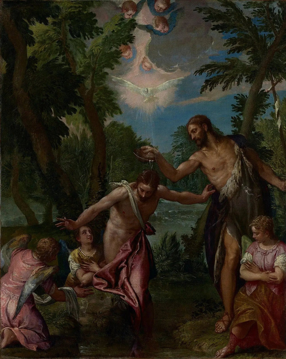 Le Baptême du Christ - Paul Véronèse image 1 copie peinte à la main à l’huile
