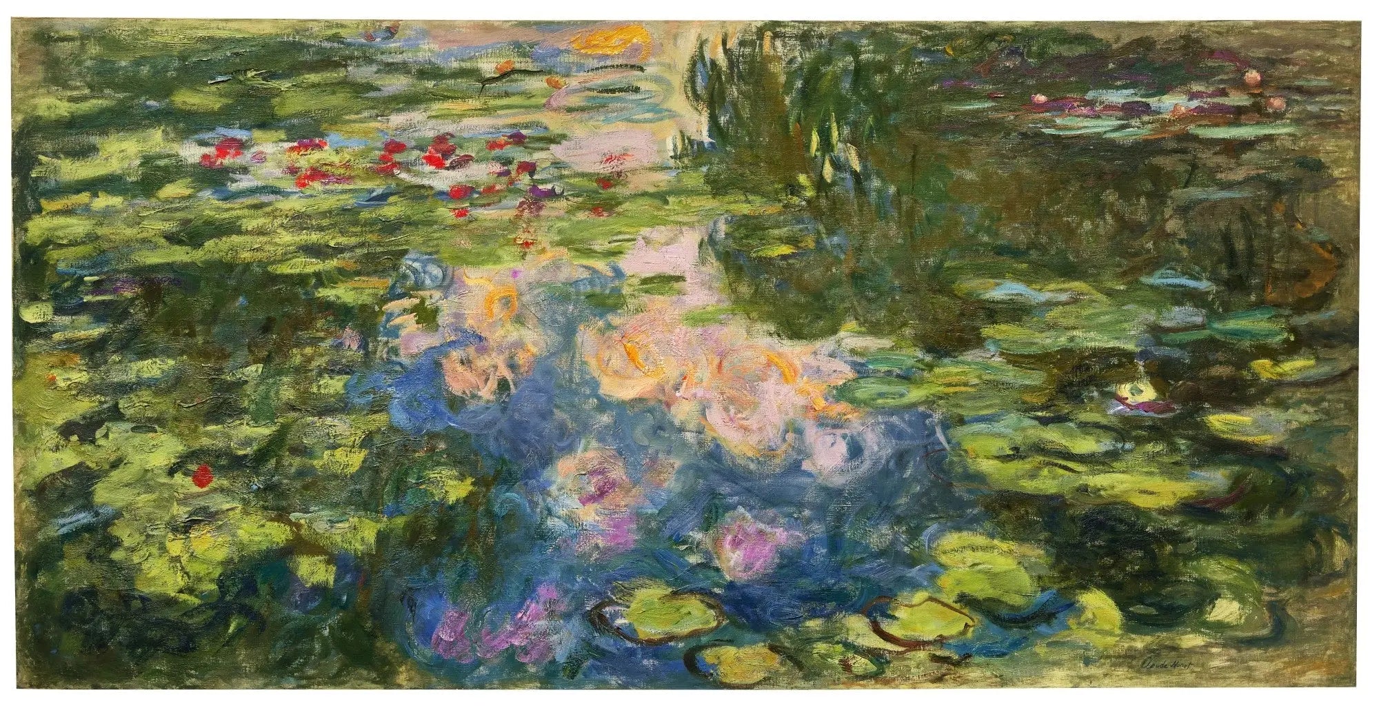 Reproduction du tableau « Le Bassin aux nymphéas - Claude Monet » par Alpha Reproduction en peinture à l’huile