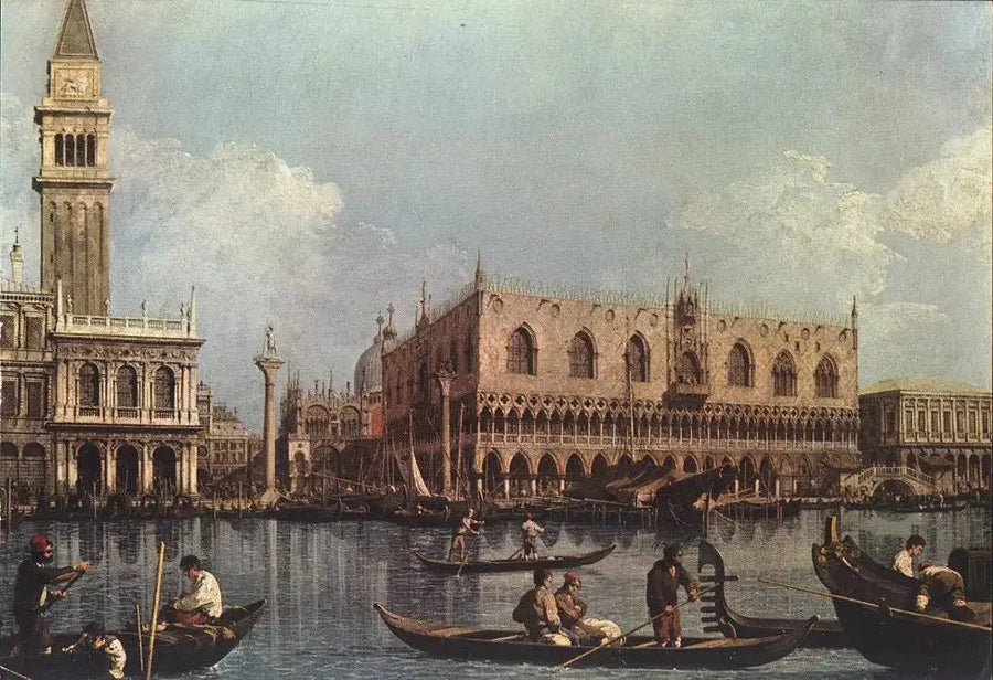 カナレットによるサンマルク湾の眺め、ドゥエーヌ岬から

Source:
Le Bassin de Saint-Marc vu de la pointe de la Douane - Canaletto