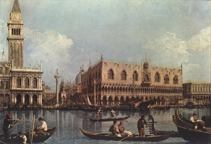 カナレットによるサンマルク湾の眺め、ドゥエーヌ岬から

Source:
Le Bassin de Saint-Marc vu de la pointe de la Douane - Canaletto