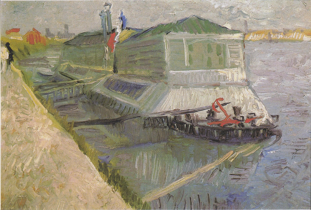 Le bateau-blanchisserie sur la Seine à Asnières - Vincent van Gogh image 1 reproduction artisanale de tableau