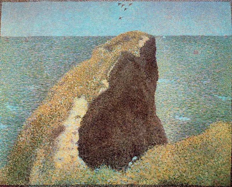 Le Bec du Hoc, Grandcamp - Georges Seurat image 1 copie peinte à la main à l’huile