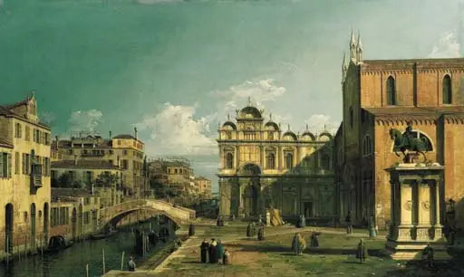 ヴェネツィアのサン・ジョヴァンニ・エ・パオロ大聖堂のカンナレットによる絵画、教会の西端とサン・マルコ学院を描いた作品

Source:
Le Campo Santi Giovanni e Paolo, Venise, avec l'extrémité ouest de l'église et la Scuola di San Marco - Canaletto