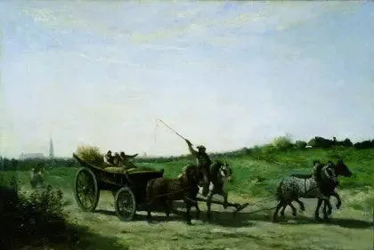 アラスの荷車 - ジャン＝バティスト・カミーユ・コロー