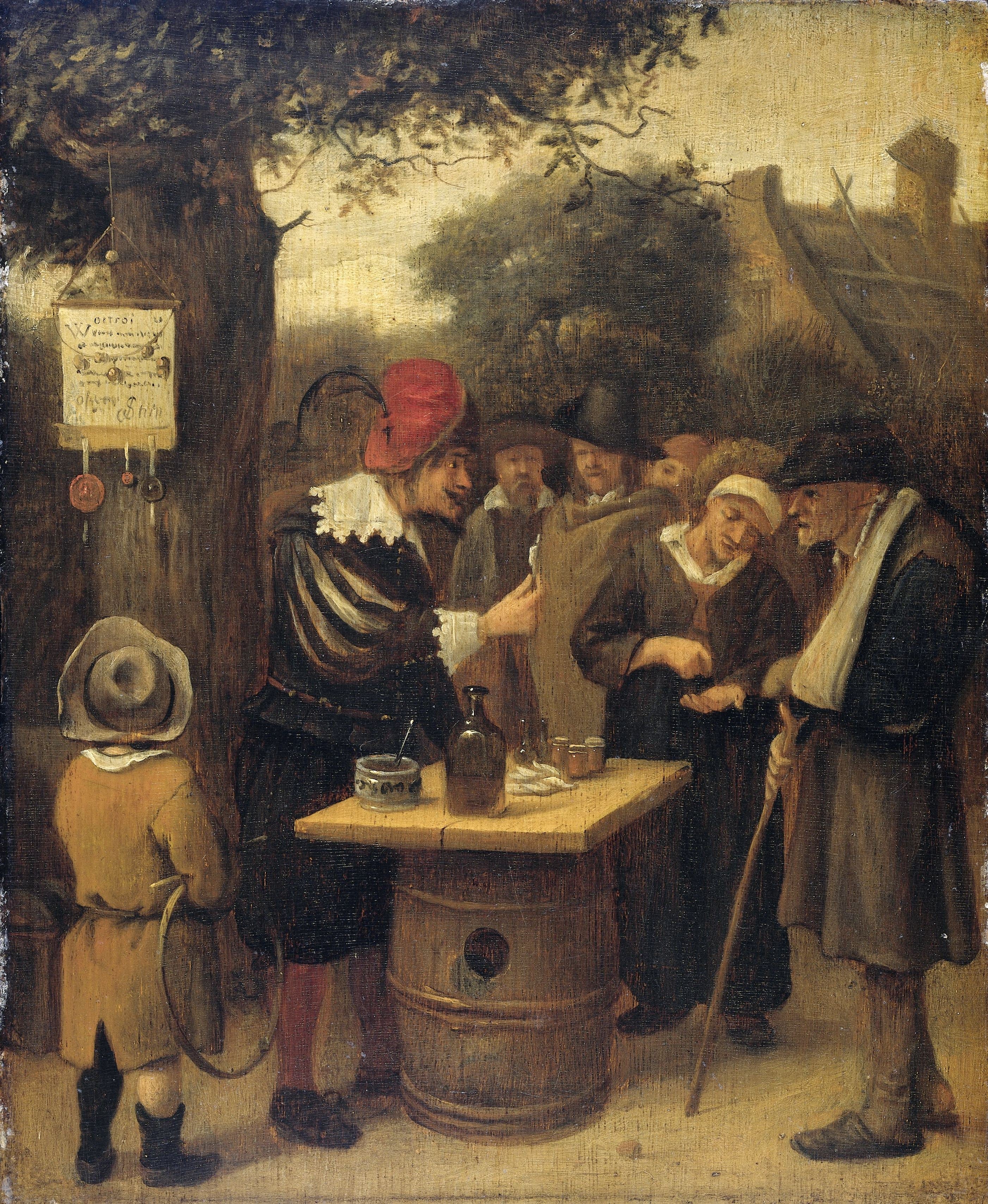 Le charlatan - Jan Steen image 1 reproduction artisanale de tableau
