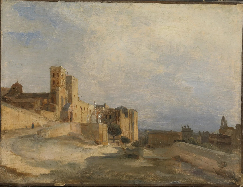 Le château des papes - Jean-Baptiste Camille Corot image 1 reproduction artisanale de tableau