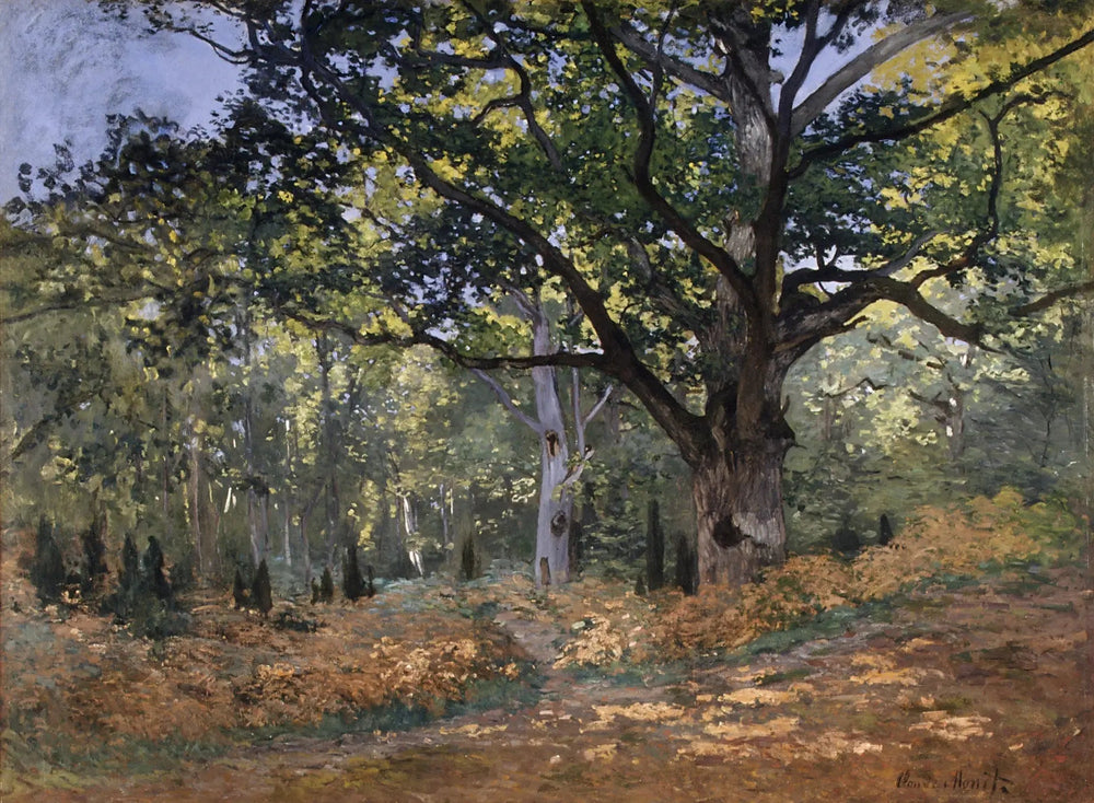 Le Chêne de Bodmer, la route de Chailly - Claude Monet image 1 reproduction de peinture à l’huile