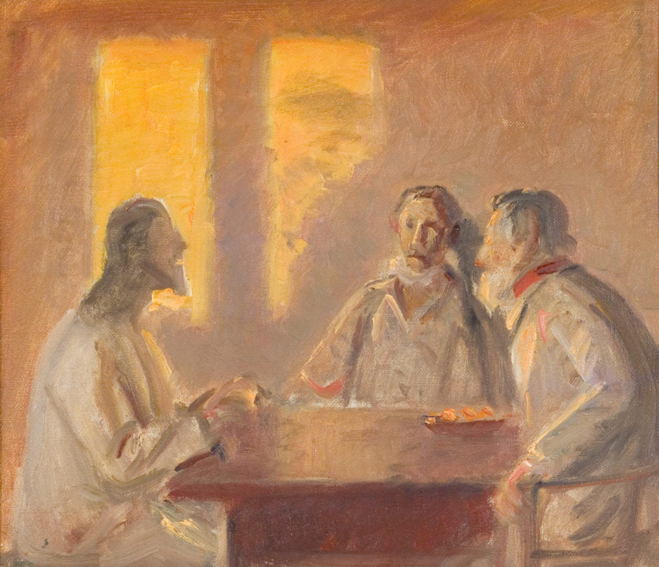 Le Christ à Emmaüs - Michael Peter Ancher image 1 reproduction réalisée par Alpha Reproduction