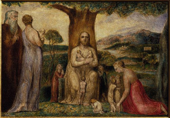 Le Christ bénissant les petits enfants - William Blake - Alpha Reproduction