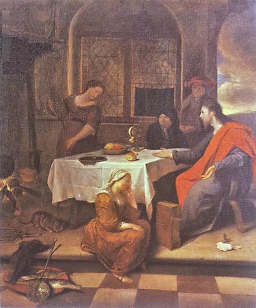 Le Christ dans la maison de Marie et Marthe, vers 1655 - Jan Steen