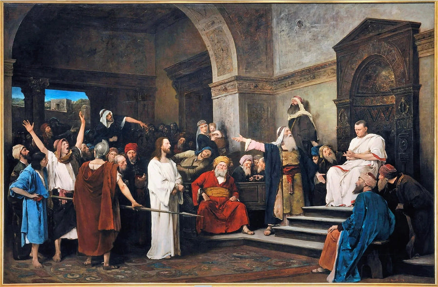 Le Christ devant Pilate - Mihály Munkácsy image 1 tableau peint à l’huile sur toile