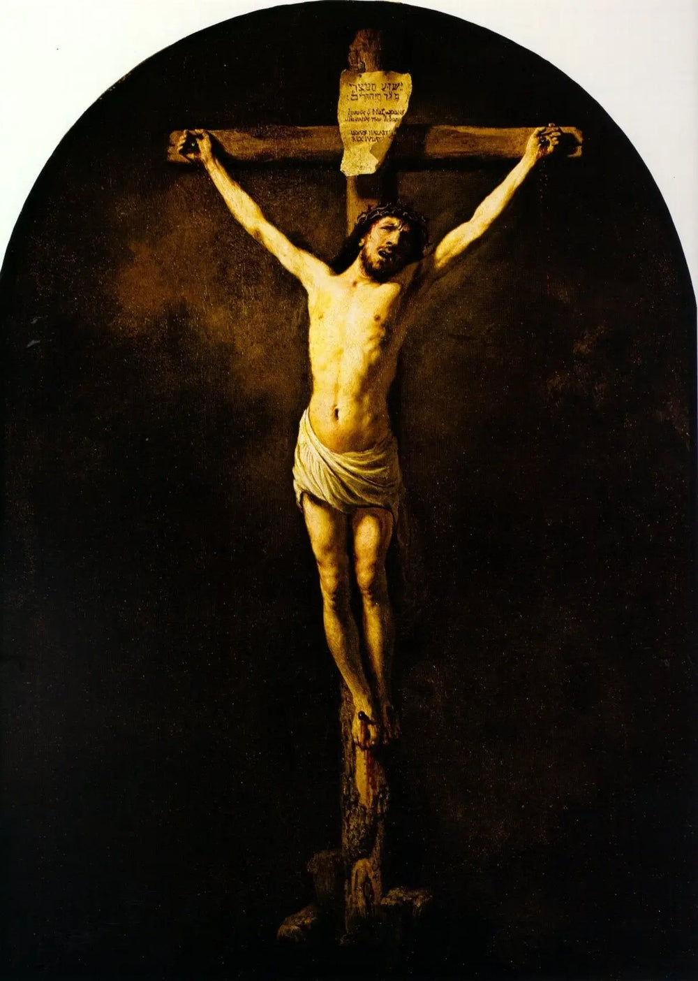 Le Christ en croix - Rembrandt image 1 reproduction artisanale de tableau