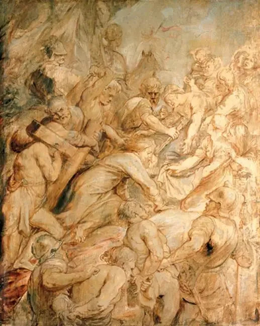 十字架を持つキリスト、1634-1637 - ピーテル・パウル・ルーベンス