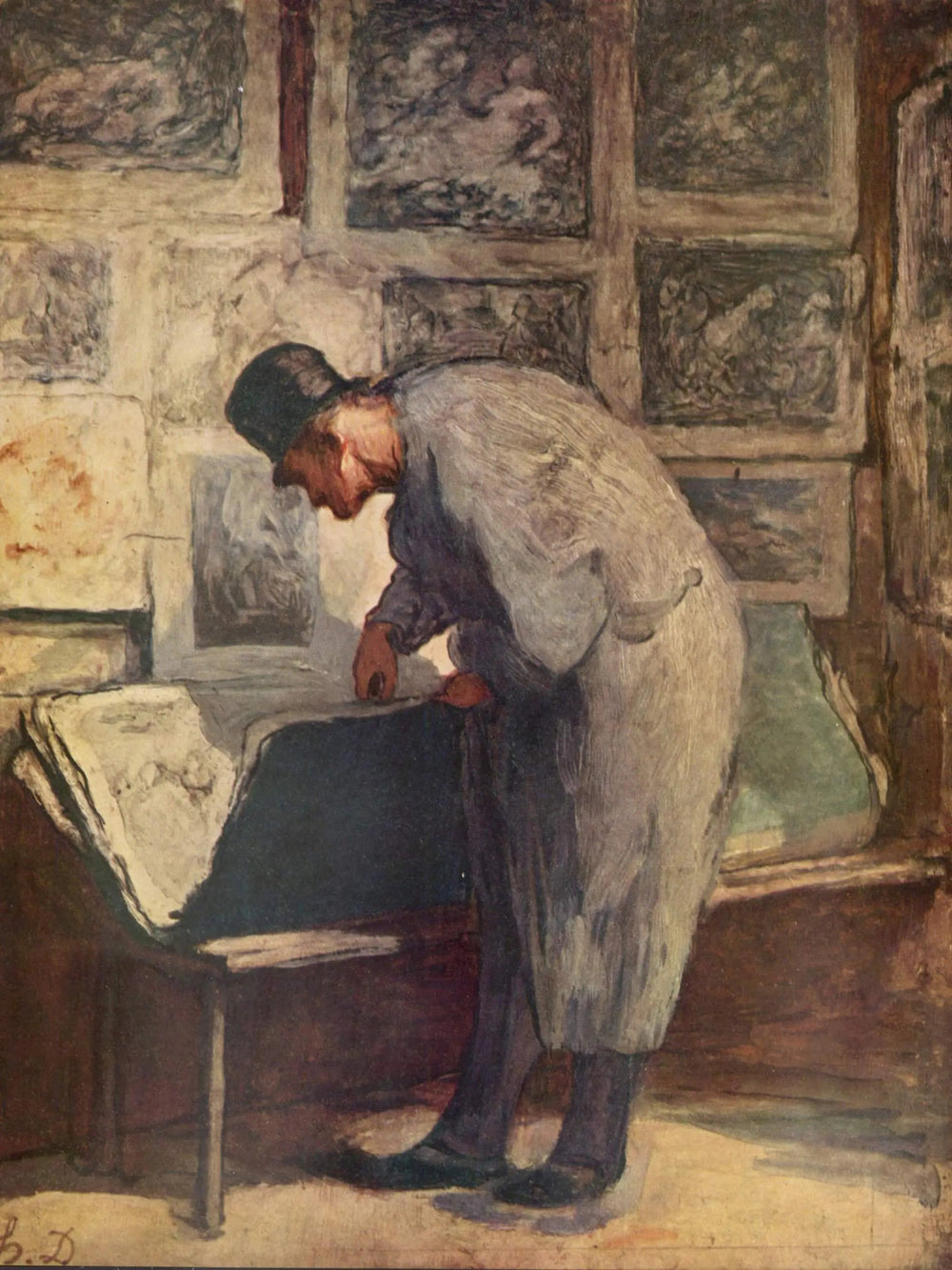 Le collectionneur d'estampes - Honoré Daumier image 1 reproduction d’œuvre d’art à l’huile