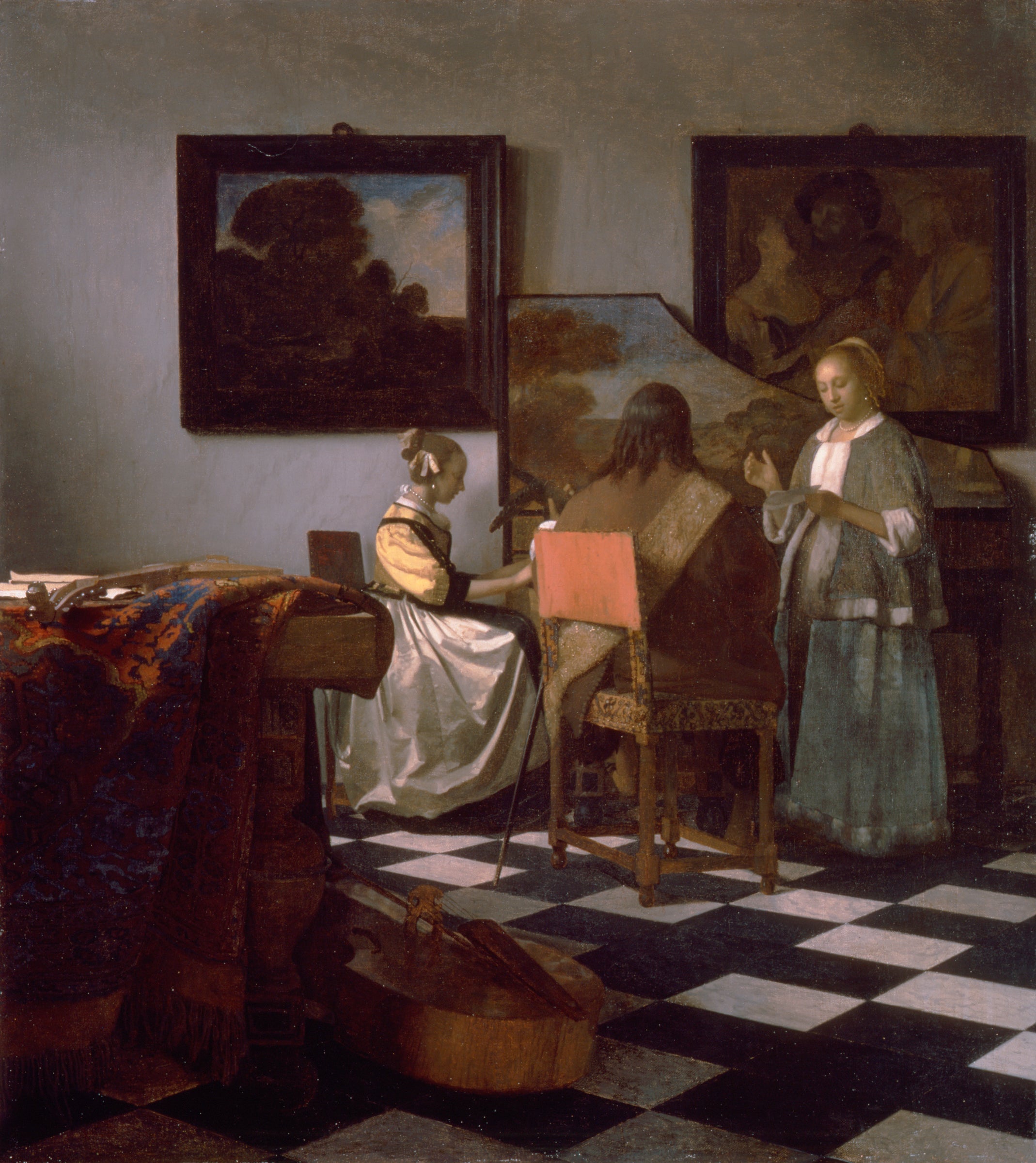 Reproduction du tableau « Le Concert - Johannes Vermeer » par Alpha Reproduction en peinture à l’huile
