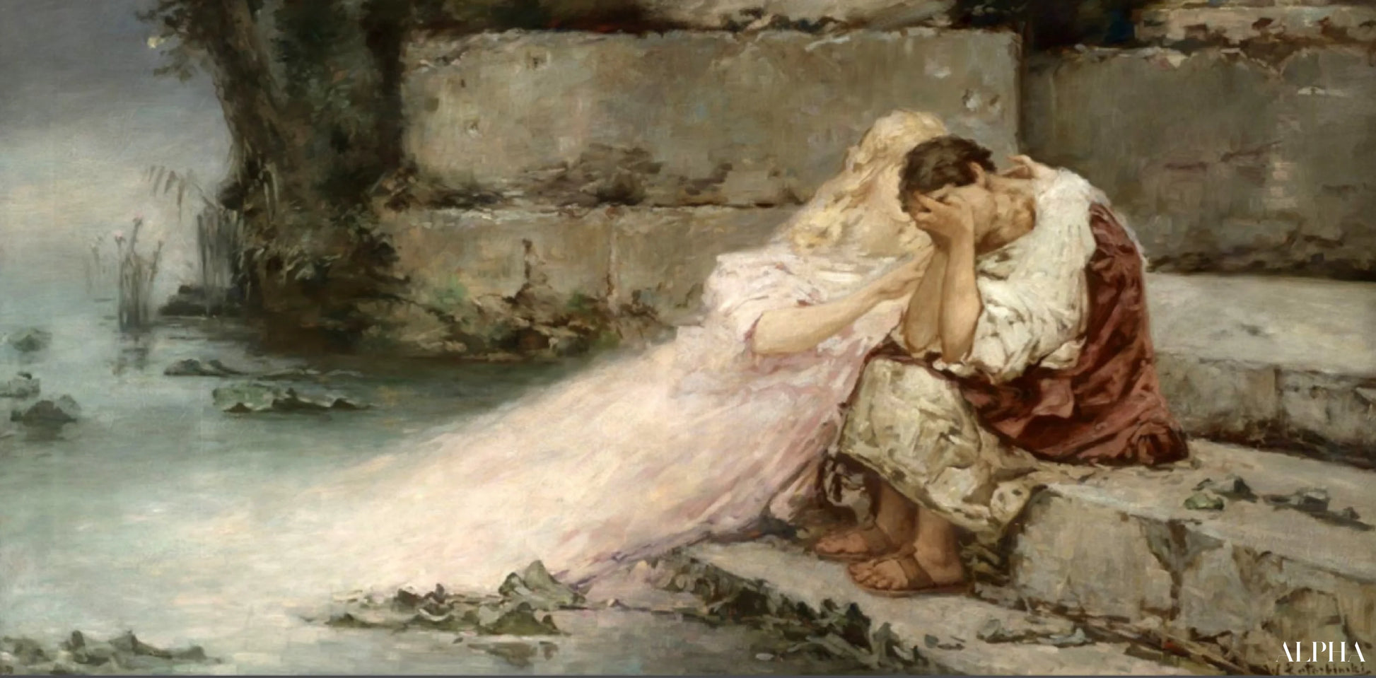 Le confort du brouillard - Wilhelm Kotarbiński Reproductions de tableaux à la peinture à l’huile