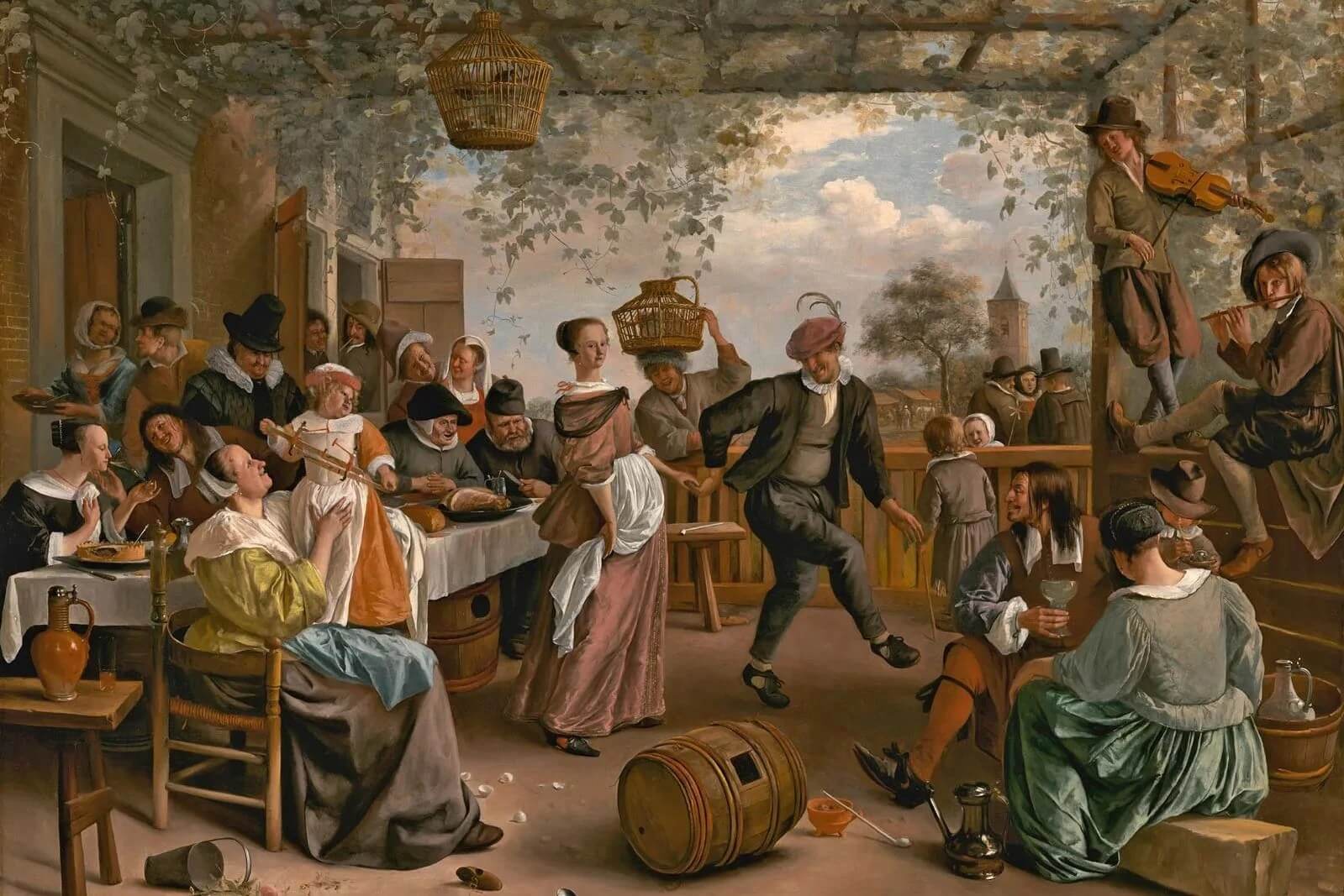 Le Couple dansant, peinture de Jan Steen