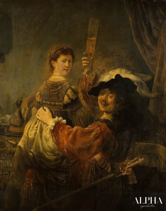 Le Couple heureux - Rembrandt van Rijn - Reproductions de tableaux et peintures haut de gamme