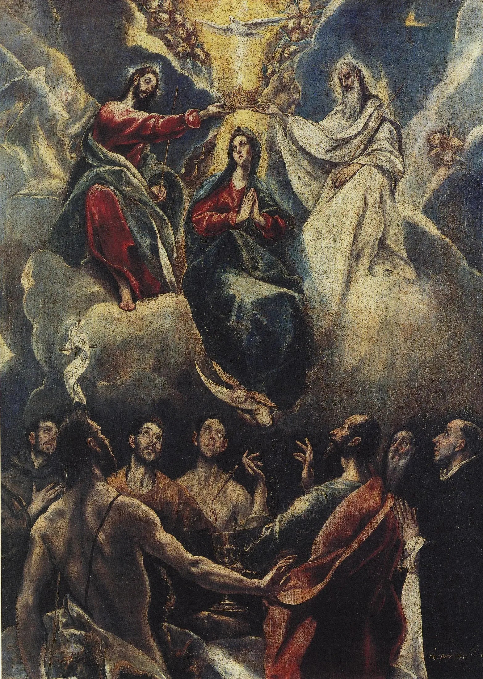 Le Couronnement de la Vierge - El Greco image 1 copie peinte à la main à l’huile