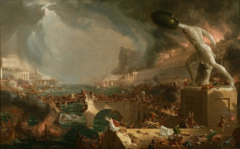 帝国のコース：破壊 - トーマス・コール

Source:
Le Cours de l'Empire : destruction - Thomas Cole