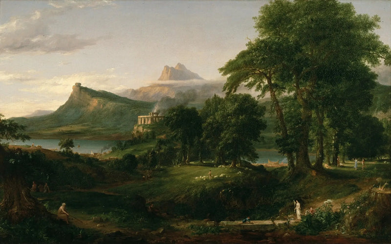 エンパイアのコース：アルカディアの状態または牧歌 - トーマス・コール

Source:
Le Cours de l'Empire : l'état d'Arcadie ou pastorale - Thomas Cole