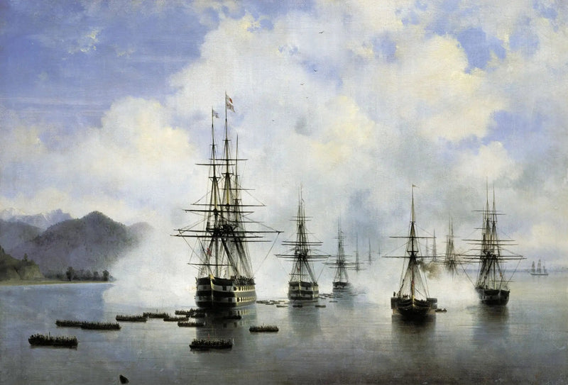 ニ・N・ラエフスキーのスバシへの上陸 - イワン・アイヴァゾフスキー

Source:
Le débarquement de N. N. Raevskyi à Subashi - Ivan Aïvazovski