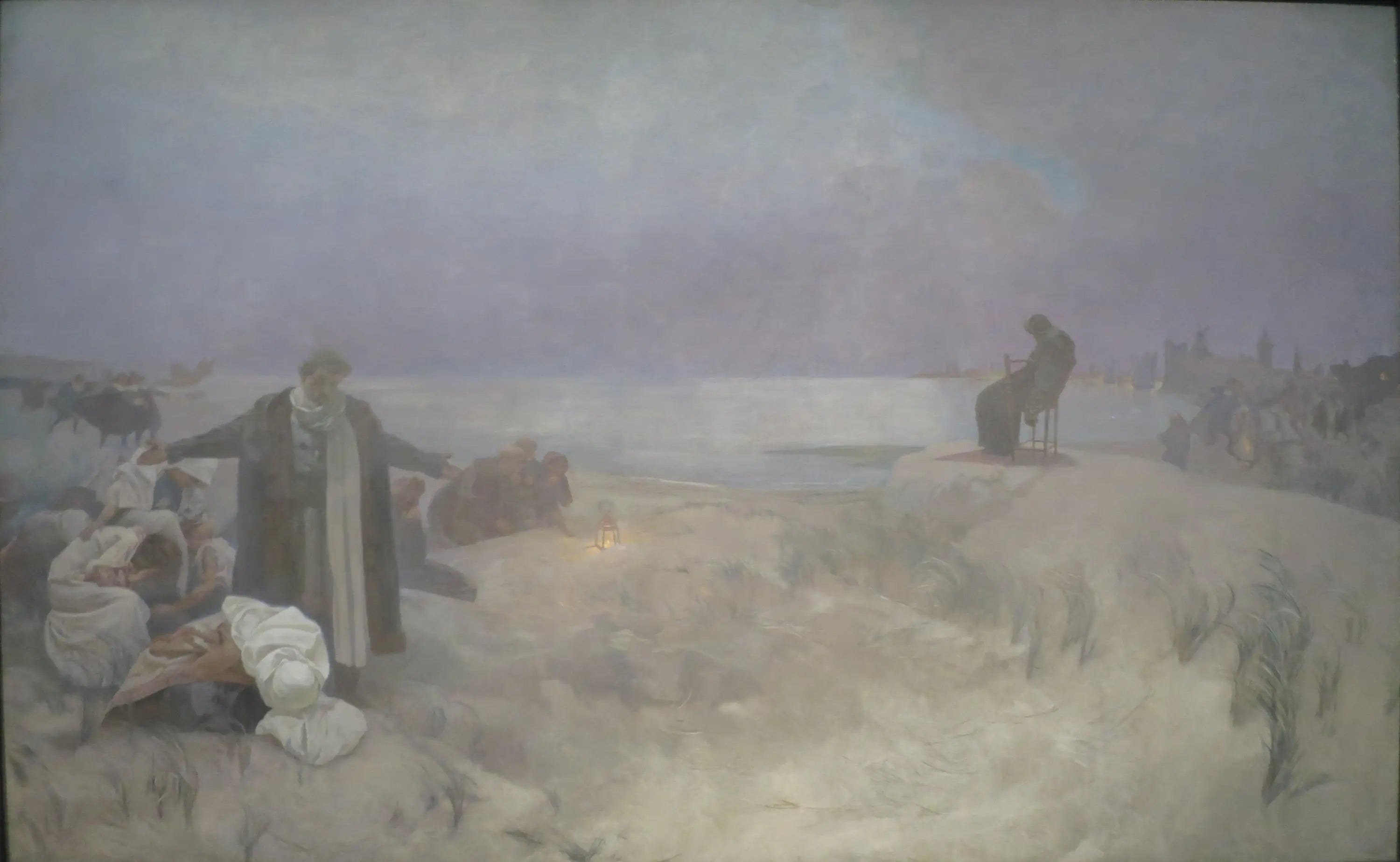 Le Dernier Jour de Jan Amos Komenský - Alphonse Mucha image 1 reproduction de peinture à l’huile