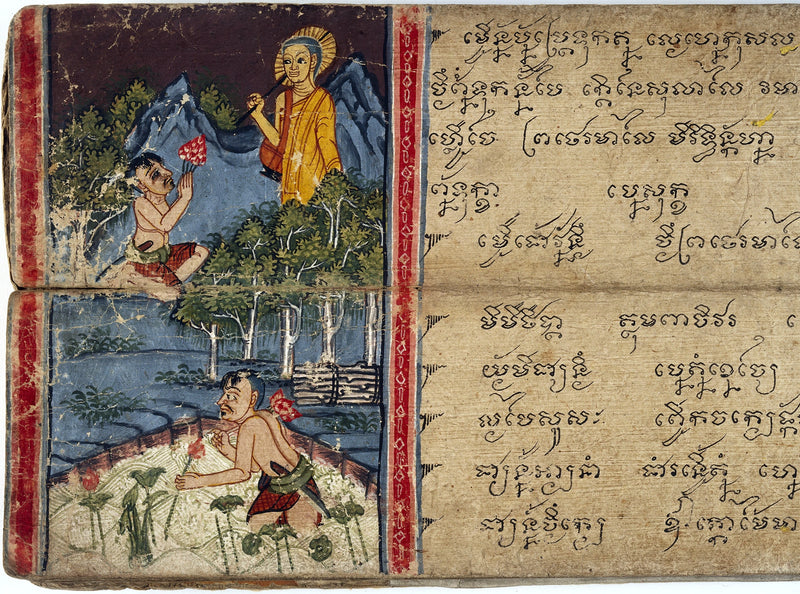 Le Don des lotus à Phra Malai - Artiste thaïlandais anonyme