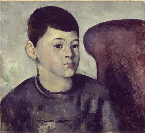赤い椅子のある画家の息子 - ポール・セザンヌ