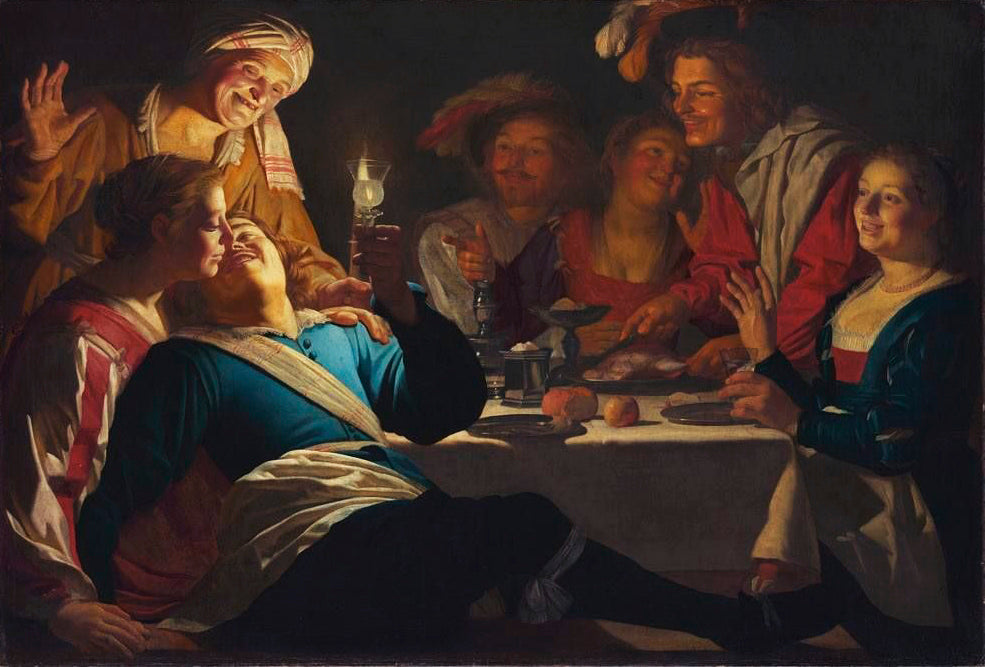 Le Fils prodigue - Gerrit van Honthorst image 1 copie de tableau peinte à la main
