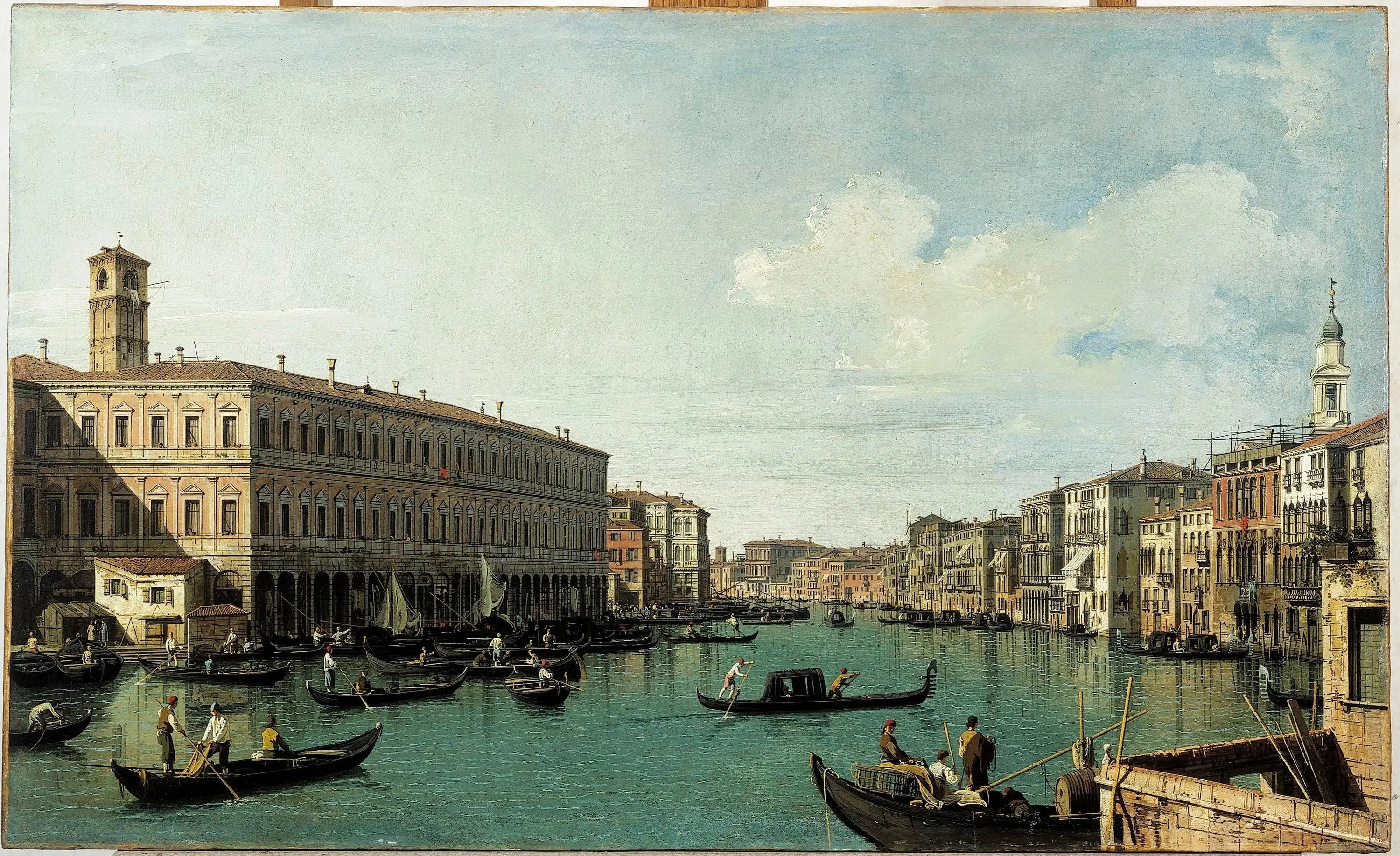 Le Grand Canal au pont du Rialto - Canaletto - Alpha Reproduction