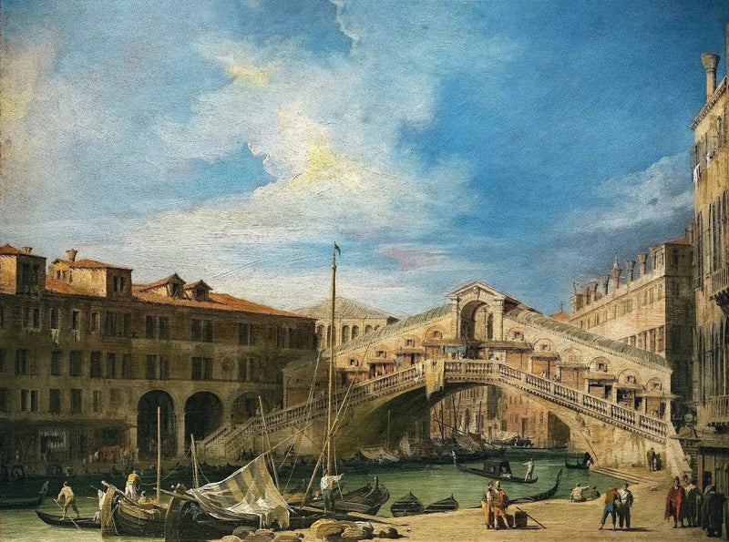グランド・カナル：リオーネ橋南側からのカナレットの風景

Source:
Le Grand Canal : le pont du Rialto depuis le Sud - Canaletto