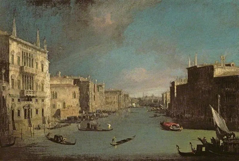 ヴェネツィアの大運河、パラッツォ・バルビからリオーネ橋まで北東方向の眺め - カナレット

Source:
Le Grand Canal, Venise, vue vers le nord-est depuis le Palazzo Balbi jusqu'au pont du Rialto - Canaletto