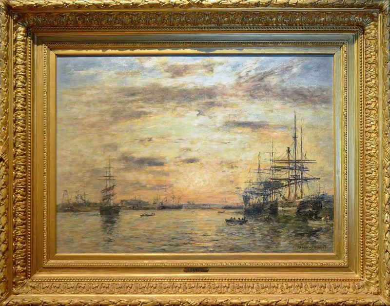 ル・アーヴル。ウール川の港 - ユージン・ブーダン