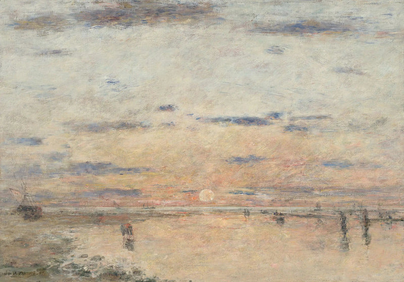 ル・アーヴル：海の夕日 - ユージン・ブーダン