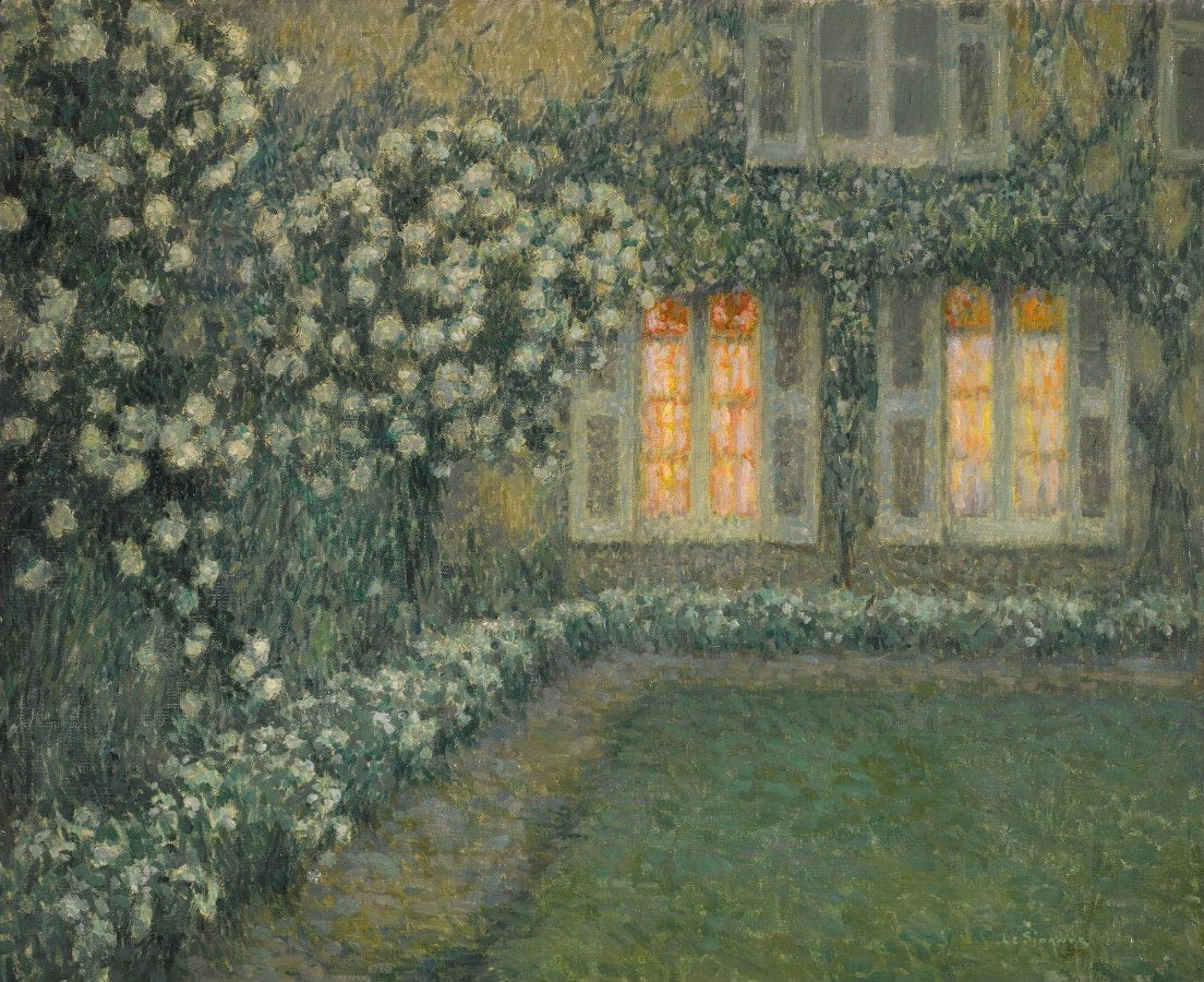 Le Jardin Blanc au Crépuscule - Henri Le Sidaner - Alpha Reproduction