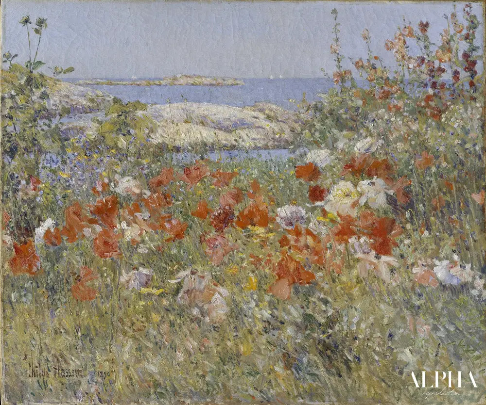 Le jardin de Celia Thaxter, Isles de Shoals, Maine - Childe Hassam - Reproductions de tableaux et peintures haut de gamme